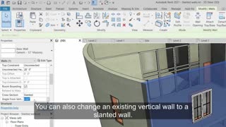 نحوه ایجاد دیوار شیب دار در Revit 2021