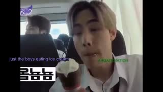 وقتی پسرای گات۷ غذا می بینن -یه فانی مومنت باحال از غذا خوردانشون:))