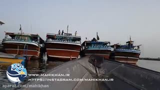 شیرجه از روی لنج در اسکله  - ماهی خان