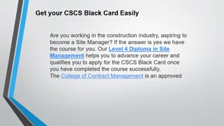 cscs black card requirements