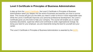principles of business level 3