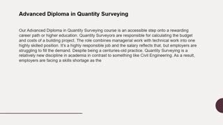 hnd quantity surveying