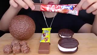 ASMR MAGNUM MALTESERS FERRERO ROCHER CHOCOLATE ICE CREAM MUKBANG  Cokelat EATING SOUNDS