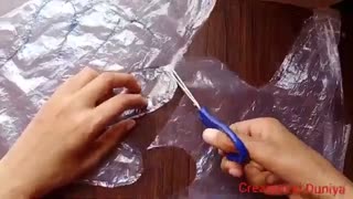 How to make disposable plastic hand gloves at home