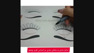 آموزش اکستنشن مژه سایز مژه ها _ آکادمی مریم مظفری نیا