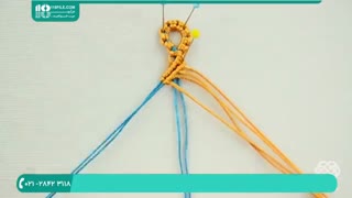 مکرومه بافی دستبند- طرح مستطیلی