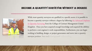 How to become a quantity surveyor