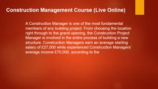 construction management courses