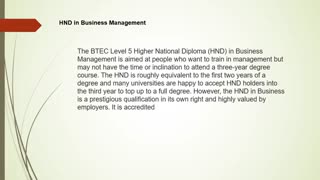 hnd business management distance learning
