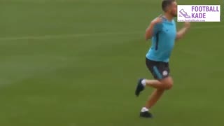 وقتی هازارد ادای استرلینگ رو در میاره ؛ رقص مارسلو در تمرینات