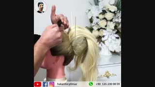آموزش مدل مو دخترانه شینیون اشکی طبقه ای- مومیس مرجع و مشاور مو