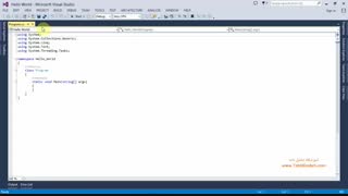 آموزش C# - آموزش ساخت اولین برنامه C# با Hello word