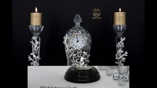 آینه و شمعدان نقره، آباژور نقره، نقره ریحانی