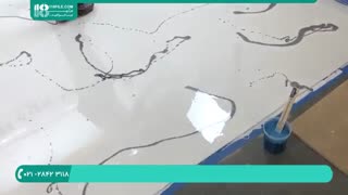 آموزش دیوارپوش اپوکسی | دیوارپوش اپوکسی برای آشپزخانه ( کفپوش اپوکسی خاکستری و آبی آسمانی )