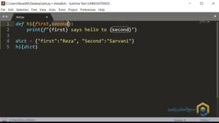 آموزش رایگان پایتون قسمت 54 | unpack کردن در دیکشنری