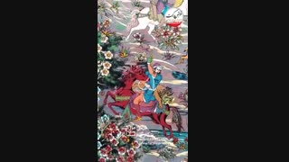 فرش شکارگاه مینیاتوری 1200شانه - فرش مارکت -فرش کاشان