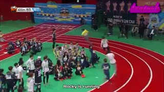 مسابقه دادن اعضای سونتین و استرو و کی ان کی تو ایدل استار(Seventeen/astro/knk)