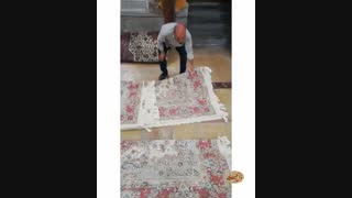 تا کردن اصولی فرش ، بدون خط افتادن رو فرش - فرش لطفی