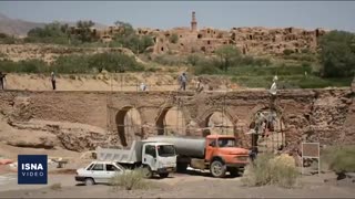 ترمیم قلعه و پل تاریخی خرانق با کمک گروه‌های مردمی