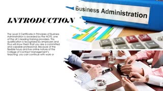 Level 3 Certificate in Principles of Business and Administration