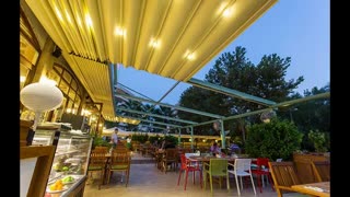 09380039391 حقانی -زیباترین ایده های سقف متحرک رستوران-سایبان ریموتدار بام تالار-جدیدترین سقف اتوماتیک روفگاردن کافی شاپ