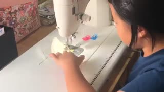 آموزش ماسک پارچه ای سه بعدی با جای لایه ی فیلتراسیون