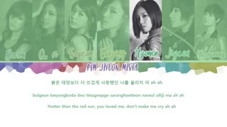 [LIVE VERSION] T-ARA (티아라) - CRY CRY (LYRICS COLOR CODED HAN/ROM/ENG) - KIM JIYEON MISTA