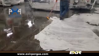 اعمال لایه ی پرایمر اپوکسی جهت اجرای کفپوش اپوکسی