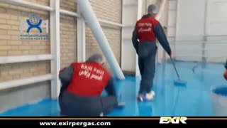 اجرای کفپوش اپوکسی و اعمال لایه ی نهایی