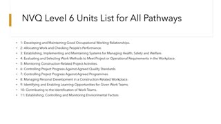 NVQ Level 6 Construction Site Management