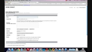 Adobe Connect - Creating a Meeting Room