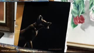 آموزش رنگ و روغن (نقاشی روی جیر)