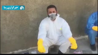 غسل و کفن فوت شدگان کرونایی توسط طلاب جهادی