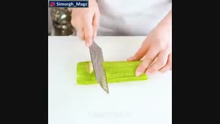 فیلم مهارتی - کلیپ ترفند ها و مهارت های کار با چا قوی آشپزخانه - شماره ۶