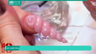 مدل جدید طراحی صدف دریایی روی ناخن کوتاه