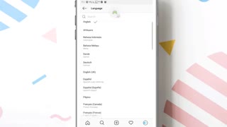 تغییر زبان در اینستاگرام