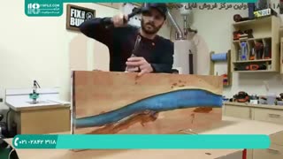 ساخت میز عسلی مدل آبشار با رزین اپوکسی