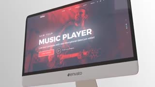 پروژه افترافکت پرزنتیشن روی مانیتور کامپیوتر