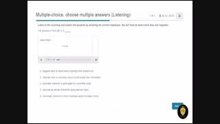 آموزش تسک  Multiple Choice-Choose multiple Answer  در ماژول Listening  آزمون PTE