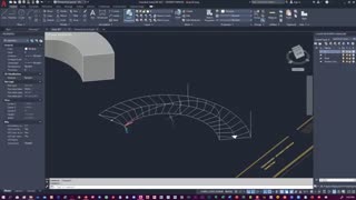 | ترسیم رمپ سه بعدی در اتوکد با خطوط خمیده |