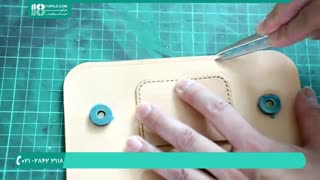 روش الگو کشیدن و دوخت کیف چرم دخترانه دست دوز