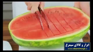 کلیپ آشنایی با اسلایسر هندوانه Angur Ello استیل HSL-007