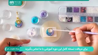 ساخت گوشواره رزینی طرح ماه مناسب دختر بچه ها