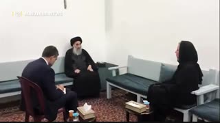 دیدار حضرت آیت الله العظمی سیستانی مرجع عالی شیعه عراق با فرستاده سازمان ملل