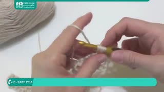 آموزش بافت شالگردن مجلسی مدل دکمه دار از ابتدا تا انتها