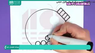 آموزش نحوه نقاشی کردن گوی شکلات با ماژیک