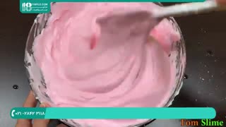 آموزش ساخت  اسلایم آدامسی با استفاده از کف ریش و جوش شیرین