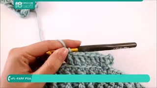 بافت پانچو | روش بافت پانچو مدل یقه اسکی زنانه