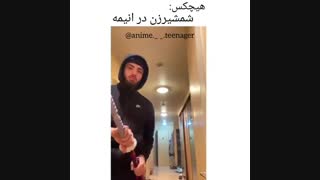 شمشیرزن در انیمه