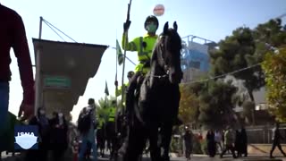 رژه یگان اسب سوار نیروی انتظامی در خیابان‌های تهران